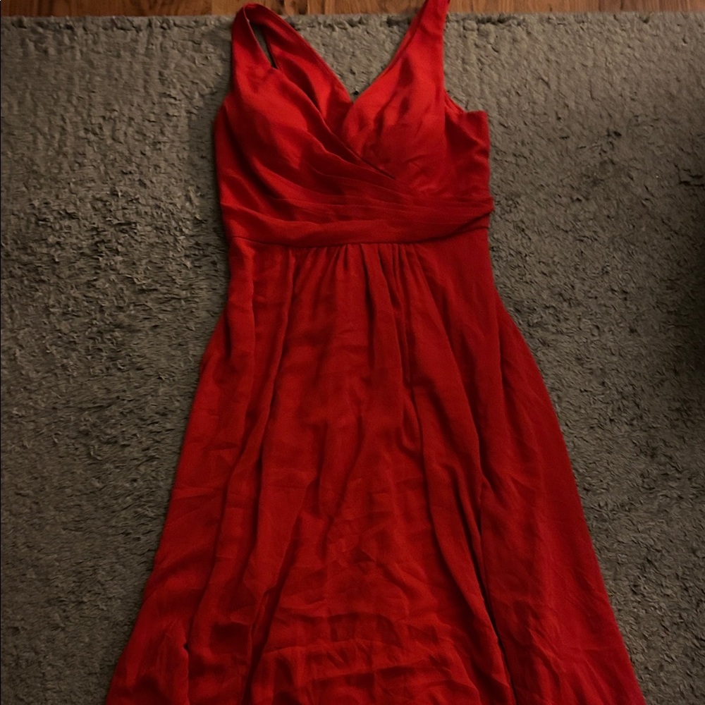 Elegant Red Sleeveless Dress